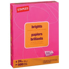 Staples Brights Coloured Copy Paper - Letter - 8-1/2" x 11" - Fuchsia - 500 Sheets-For use in laser and inkjet printers
