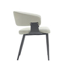 Manhattan Comfort Luce 22" Modern Textured Leatherette Upholstered Dining Chair - Oatmeal - Set of 4-Made to Last. Commercial Grade Product