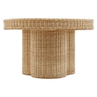 Modway Ainsley 32" Round Natural Rattan Coffee Table - Natural-Fully Assembled