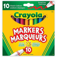 Crayola Original Markers - Assorted Colours - 10 Pack-Large point