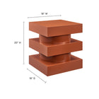 Modway Perpetuate Totem End Table - Cayenne-Stacked Design