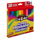 Cra-Z-Art Broadline Washable Classic Markers - 10 Pack-Markers are washable, ensuring easy clean-up from skin and most clothing