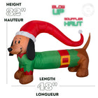 GEMMY Airblown Inflatable Christmas Weiner Dog with Sweater - 32"-Deflates for easy storage
