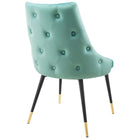 Modway Adorn Performance Velvet Dining Side Chair - Mint - 2 Pack-Dense Foam Padding