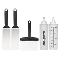 Blackstone Stainless Steel Barbecue 5-Piece Tool Kit-2-Long Spatulas