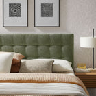 Modway Lily Upholstered King Size Headboard - Leaf-Dense Foam Padding
