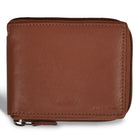 Champs Onyx Leather Zip Around Wallet - Brown-Leather Zip around wallet in gift box