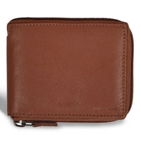 Champs - Portefeuille zippé en cuir Onyx - Marron-Portefeuille zippé en cuir dans une boîte cadeau