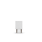 Manhattan Comfort Liberty 53.14" TV Stand-White with Wood Legs (200AMC6)-Includes 2 Media Holes for Wire Management.
