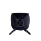 Manhattan Comfort Versailles 18.5" Industry Chic Round Back Dining Chair - Black and Natural Cane - Set of 4-10