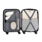 Bugatti - Singapore Bagage à main rigide - Bleu métallisé-À l'intérieur, vous trouverez un intérieur intelligemment conçu avec un panneau de séparation, des poches en filet pratiques et des sangles de serrage pour garder vos objets personnels organisés et en sécurité