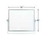 Quartet - Tableau magnétique double face effaçable à sec et en liège - 12" x 10"-ACCESSOIRES INCLUS : Ce tableau avec cadre en aluminium de 12 po x 10 po (30,5 cm x 25,4 cm) est livré avec 1 marqueur noir effaçable à sec Quartet ReWritables avec capuchon magnétique et brosse intégrée, 1 aimant et 3 punaises 