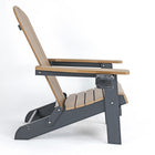 Backyard Lifestyles Folding Adirondack Chair w/Cup Holder- Brown/Black-Classic Comfortable Design.