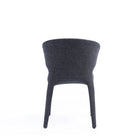 Manhattan Comfort - Lot de 2 chaises de salle à manger Conrad 52 cm style mid-century modern, revêtement en tweed tissé noir-21,26 po L x 23 po l x 30,71 po H