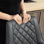HOMCOM 27.25" Counter Height Kitchen Bar Stools - Black - 2 Pack-The powder-coated steel base maintains its balance
