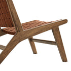 Modway - Saoirse Cuir Fauteuil lounge d’accent en bois - Brun noyer-8