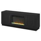 Hudson&Canal - Meuble TV Tillman avec foyer en cristal de 26 pouces pour téléviseurs jusqu'à 75 pouces - Grain noir-L'insert de cheminée dispose de 4777 BTU (couverture thermique pour 400 pieds carrés) et d'un arrêt automatique de la température pour plus de sécurité