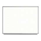 Luxor Wall-Mounted Magnetic Ghost Whiteboard - 48" x 36"-48" x 36" magnetic grid whiteboard with 2" x 2" ghost grid pattern
