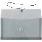 JAM Paper Enveloppes en plastique format affaires n° 10 avec ferm. à bouton et ficelle, 5 1/4 x 10 po, gris fumée, 24/paquet-Taille : 5 1/4 x 10 po