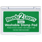 Ready 2 Learn Washable Stamp Pad - Green - 6 Pack-Safe For Ages 3+ - This kid-friendly, non-toxic ink pad is a safe craft resource for little artists. Children love to use it with stamps or create fingerprint art.