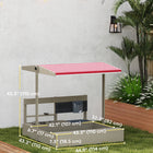 Outsunny Kids Wooden Sandbox with Cover and Height Adjustable Canopy - 45" L x 43" W x 43" H - Grey-The height and angle of the canopy can be adjusted 