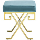 Modway Twist Performance Velvet Bench - Sea Blue-Non-Marking Foot Pads