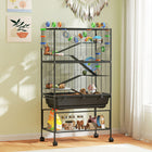 PawHut Large 5 Tier Rolling Hamster Cage with Storage Shelf-Included multiple fun accessories for larger hamsters