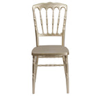 Flash Furniture HERCULES Series Gold Resin Stacking Napoleon Chair-Chiavari Seating