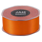 JAM Paper Double Faced Satin Ribbon - 1 1/2" W x 25 yd. - Orange-Our decorative ribbon is made from the highest quality double-faced satin, which features a smooth finish