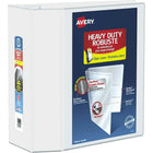 Avery Heavy Duty View Binder, 5" Sized One Touch Locking D Ring,  White, (79706)-Heavy Duty View Binder with 1050-Sheet capacity