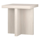 Hudson&Canal Elna 22"W Square Side Table - Alder White-Tabletop features a weight capacity of 30 lbs