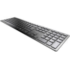 Cherry KW 9100 SLIM Wireless Rechargeable Keyboard - Black and Gray-Built-in lithium rechargeable battery with USB-C connection