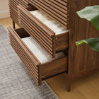 Modway Render 63" 6-Drawer Dresser - Walnut-Full Glide Drawers