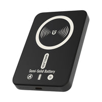 Uncaged Ergonomics Slim Magnetic Wireless 5000mah USB-C Power Bank - Black-15W wireless charging