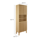 Modway Render Tall Bathroom Storage Cabinet - Oak-Particleboard Construction