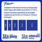 Brother TZeAF231 Acid-Free Label Tape - 12 mm wide x 8 m long - Black on White-Ideal for photo albums and scrapbooking