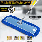 Gritt Commercial All-In-One 36” Microfiber Dust Mop Set with 72" Telescopic Handle-Mop Head Length: 36"