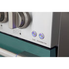 Kucht - 48 po Série KDF Cuisinière Pro Style à double combustible - Acier inoxydable/Vert-Prêt pour le propane liquide pour une compatibilité flexible avec les sources de carburant