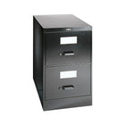 Staples Vertical Legal File Cabinet, 2 Drawer, Black-High drawer sides eliminate the need for hanging file bars