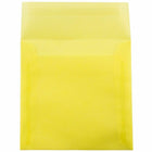 JAM Paper - Enveloppes d'invitation carrées en vélin translucide - 5,5 po x 5,5 po - Jaune primaire - paquet de 25 (PACV506)-Quantité : 25 enveloppes par paquet