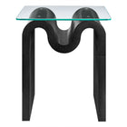 Modway - Ondine Plateau en verre Table d’appoint - Noir-Assemblée requise