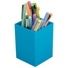 JAM Paper Plastic Pen Holder - Blue-Perfect for de-cluttering your desk with plenty of room for pens, pencils, marker, highlighters, rulers, scissors, and more.