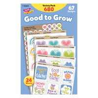 TREND enterprises Good to Grow Stickers Variety Pack - Various Sizes - 680 Pack-Handy pack of Good to Grow themed stickers provides variety for motivation and rewards