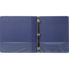 Staples Standard Binder with D-Rings - 1/2" - Blue-Pages lie flat with back-mounted rings