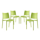 Modway Hipster Dining Side Chair - Green - 4 Pack-Modern dining side chair