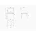 Manhattan Comfort - Lot de 2 fauteuils de salle à manger modernes Gansevoort 22,5 po en similicuir gris pierre-Revêtu d’un luxueux similicuir avec rembourrage en mousse