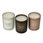 Gry Mattr Glass Candle Gift Box - 4 oz - 3 Pack-Scents included: Warm Solstice - citrus, amber, sandalwood, Citrine Glow - grapefruit, neroli, musk, Serene Moon - soft florals, coconut milk, cedarwood