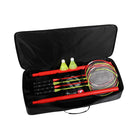 Zume Games 4 Player Badminton Set - Black/Red-INSTANT ASSEMBLY: Just extend the telescopic poles, attach the net and you are ready to play