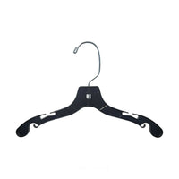 Eddie's Children's 12" Plastic Top Hangers - Black - 100 Pack-Children's Plastic Top Hangers