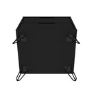 Manhattan Comfort Rockefeller 20.08" Mid-Century Modern 2-Drawer Nightstand 2-Piece Set - Black-30 Day Limited Manufacturer's Warranty